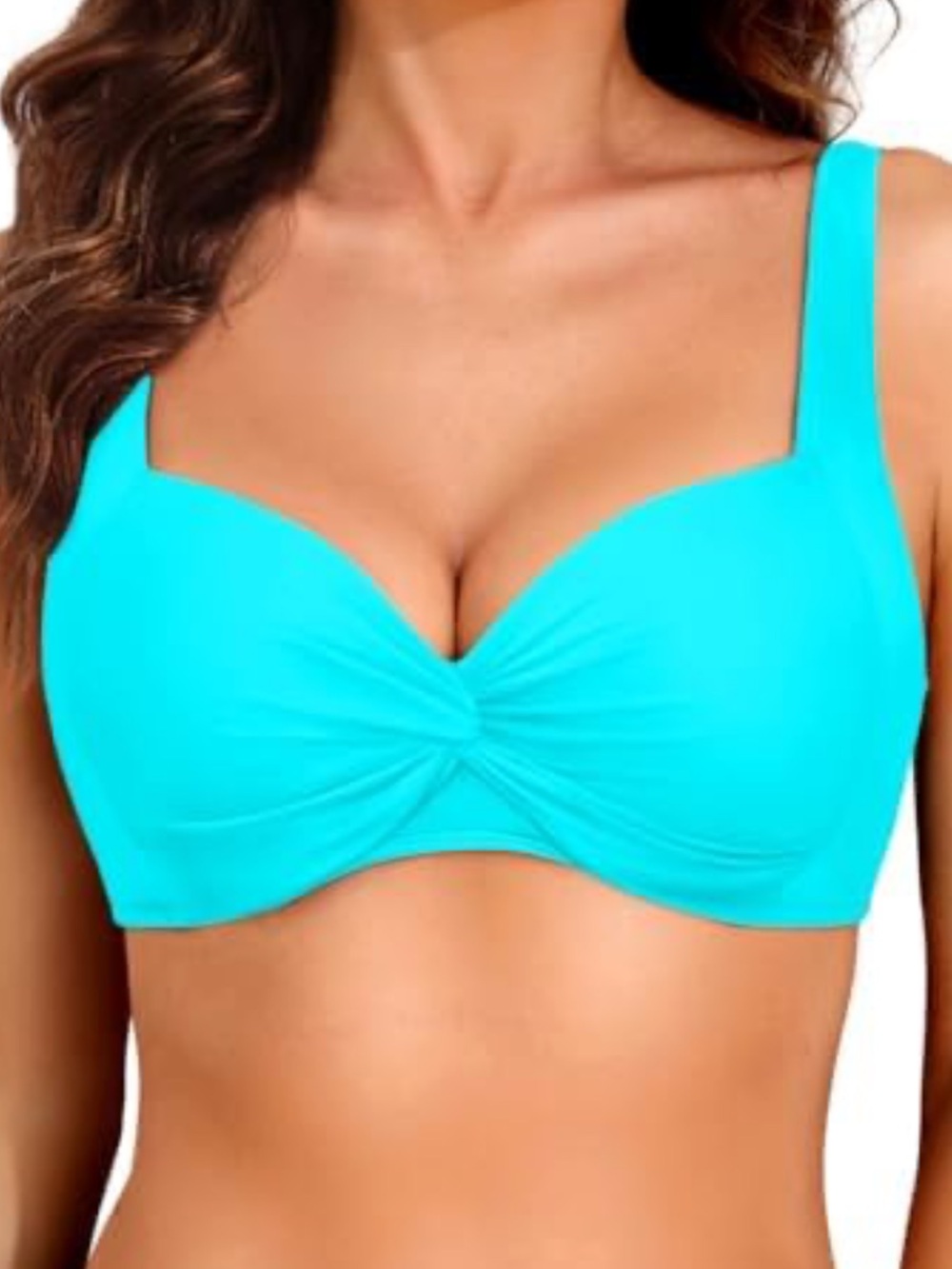 New Zaful aqua bikini Top pushup wired swim bra size small